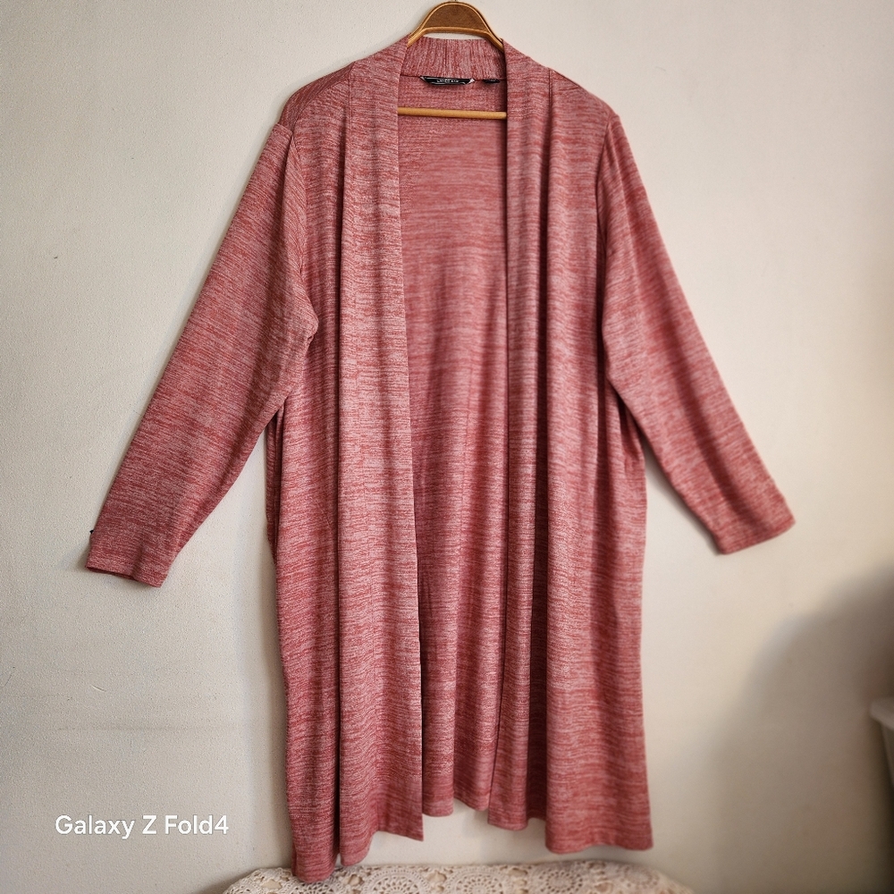 Lands End...Women's Pink Open Front Cardigan